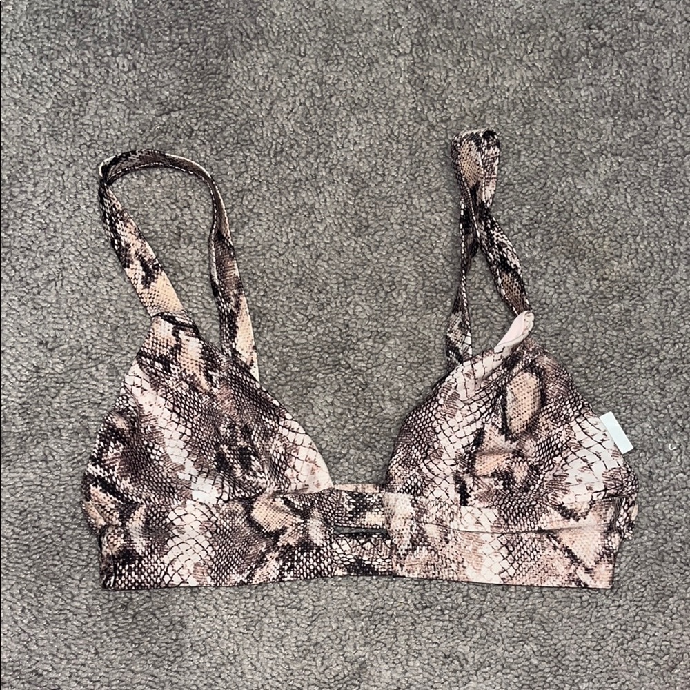 Vitamin A Snake Print Bikini Top